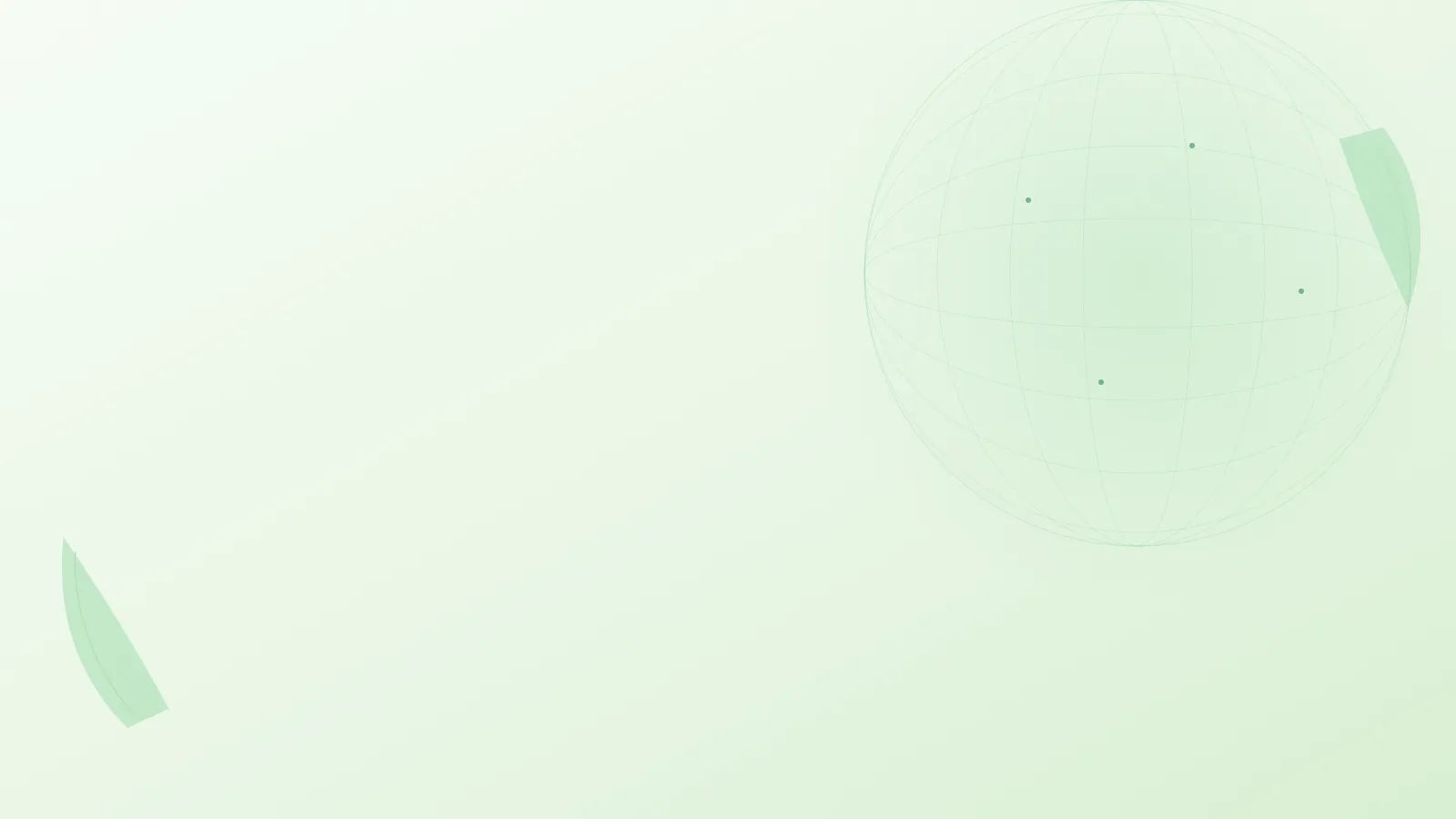 绿茶 VPN 全球网络连接主题背景插画